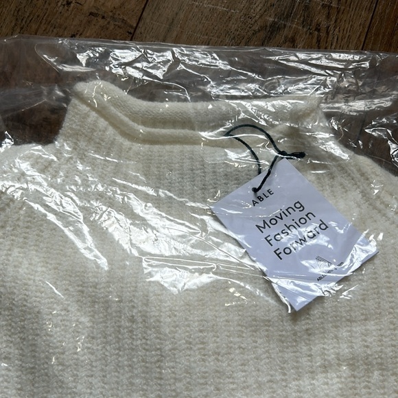 NWT ABLE Harriett Slouchy Sweater - Small - Almond - Picture 8 of 9